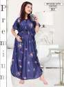 Digital Print Premium Satin Kaftan Nighty