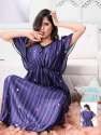 Digital Print Premium Satin Kaftan Nighty thumb 2