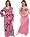 Heart Print Satin Two Piece Night Gown thumb 2