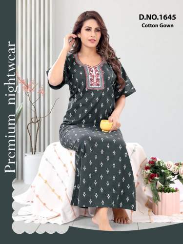 Premium Cotton Night Gowns at Rs.399 Piece in surat offer by