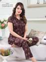 Super Floral Print Satin Night Suit  thumb 5