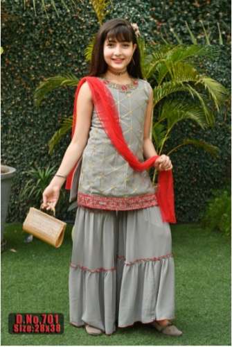 Party wear Kids Sharara Suit  by lvan fashion