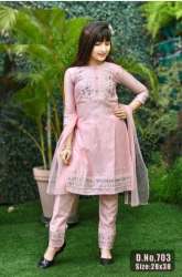 Teenage Girls Pink Salwar Suit