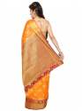 Elegant Orange Art Silk Saree thumb 1