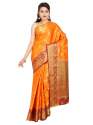 Elegant Orange Art Silk Saree thumb 3