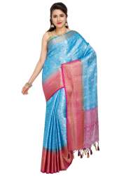 Festival wear Sky Blue Art Silk Saree