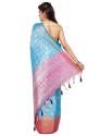 Festival wear Sky Blue Art Silk Saree thumb 3