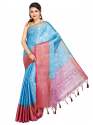 Festival wear Sky Blue Art Silk Saree thumb 4