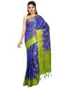 Functional Wear Parrot Green Silk Saree 