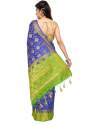 Functional Wear Parrot Green Silk Saree  thumb 3