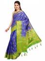 Functional Wear Parrot Green Silk Saree  thumb 4