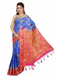 New Arrival Blue Art Silk saree 