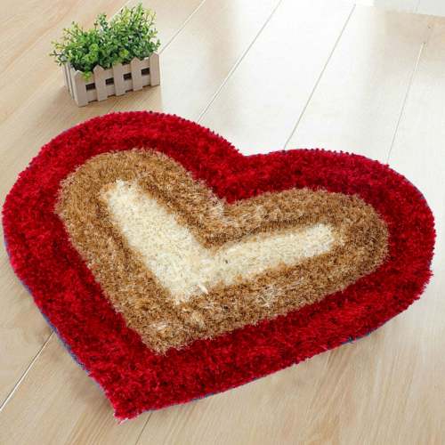 Designer Heart Shape Floor Mat