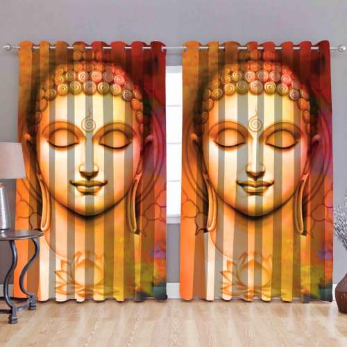 Stylish Lord Buddha Digital Printed Curtain  by moriya enterprise