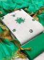 Exclusive Hand work Cotton Dress Material Set thumb 1