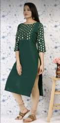 Fancy Rayon 3/4th Sleeve Kurti 