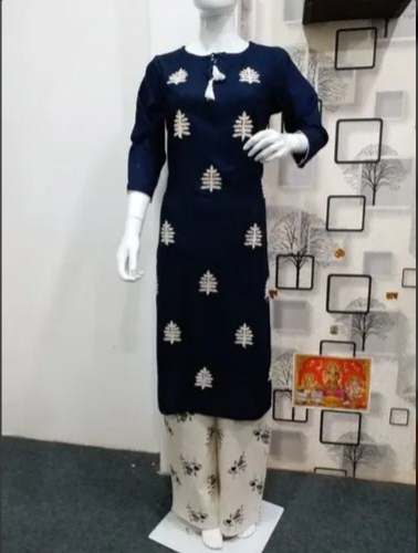 Ladies Stitched Party Wear Rayon Palazzo Suit by Akshay Collection