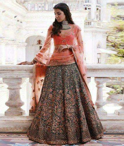 Vastrashala Bangalori Lehnga by Vastrashala Textile