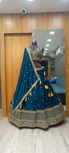 Royal Blue Lehenga Choli by Swaraa