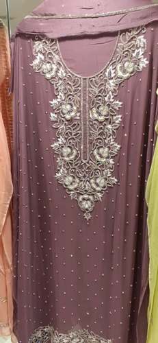 Heavy Neck Embroidered Salwar Suit by Lucknow Zari Art