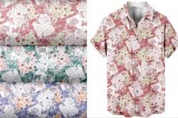 Rayon fabric 150-200 GSM print for Men Shirting fabric 