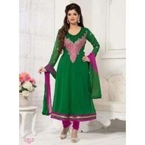 Fancy Chiffon Anarkali Suit For Ladies