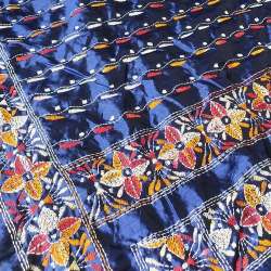 Dupion Silk Hand Kantha Stitch Saree by SUB 