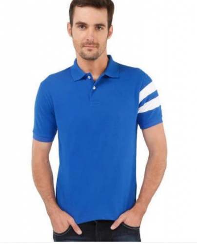 Blue Collar Neck Mens T shirt 