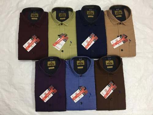 Free size Mens Formal Plain Shirt  by Rajaram Garments
