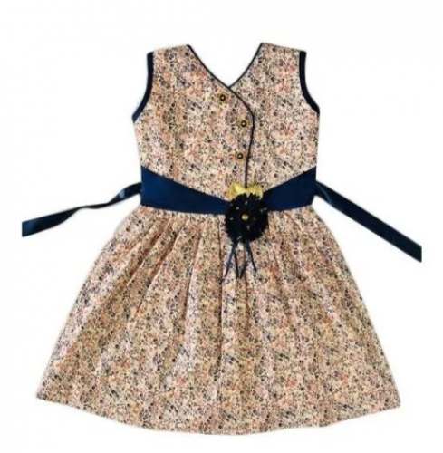 Kids Casual Cotton Printed Frock by AF Dresses