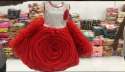 Kids Fancy Red Sleeveless Frock