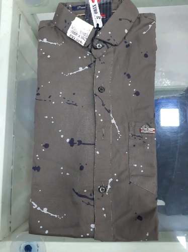 Casual Wear Printed Grey Shirt  by Best Saniya Fashion