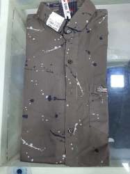 Casual Wear Printed Grey Shirt 