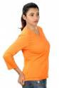 Ladies Orange V-Neck T shirts thumb 2