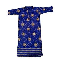 Fancy Blue Rayon Printed Kurti