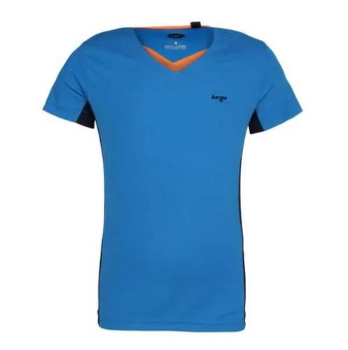 Blue Sport V-Neck T-shirts by Berge Sports & Fashion Private Limited