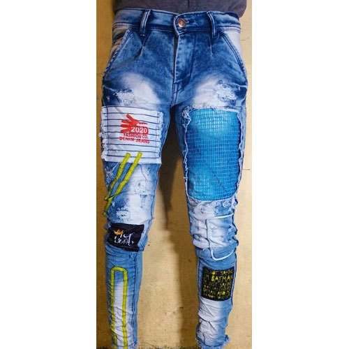 Designer Patched Jeans by FB Fashion