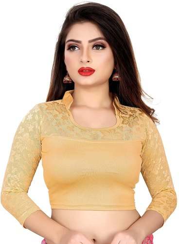 Cotton Lycra Stitched Blouse by Muskaan Boutique