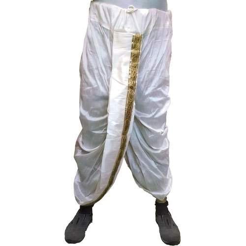 Mens Party Wear Silk Dhoti by J L Fashion