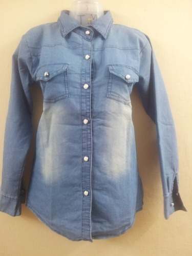 Ladies Denim Washed Shirt