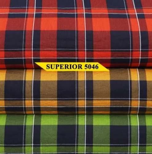 Cotton Check Designer Shirting Fabric  by Ganesh textile