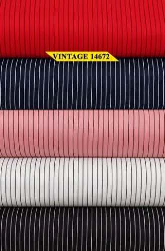 Men Cotton Striped Shirting Fabric 