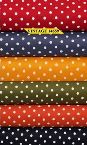 Men Dot Printed Cotton Shirting Fabric 