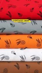 Red Color Printed Cotton Shirting Fabric For Men 