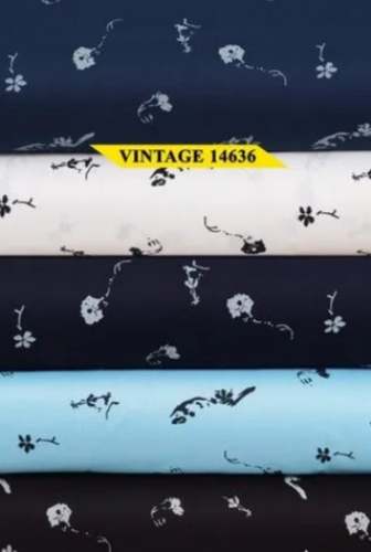 White color 120m Printed Cotton Fabric