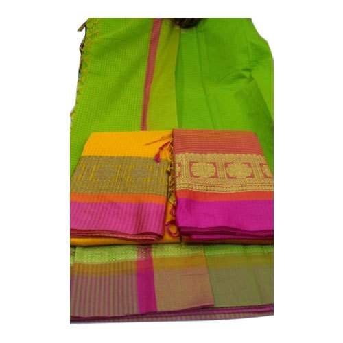 Casual Wear Silk Cotton Handloom Saree by Pawan Kumar Mohata and Bros