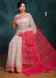 Designer Chanderi Jamdani Saree