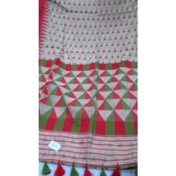 Designer Printed Handloom Cotton Saree