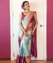 Designer Soft Lichi Silk Saree thumb 2