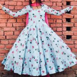 Fancy Digital Printed Gown With Dupatta Set